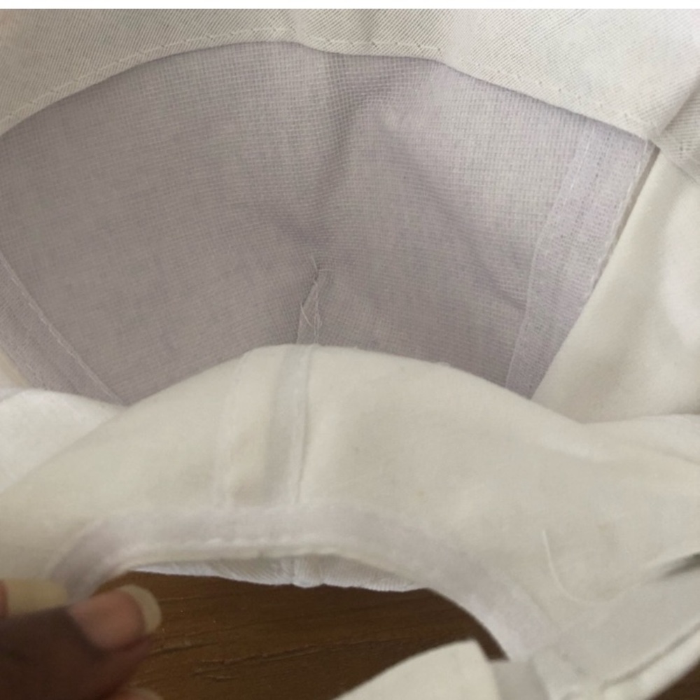 (4) Solid White Baseball Caps NWT - image 5